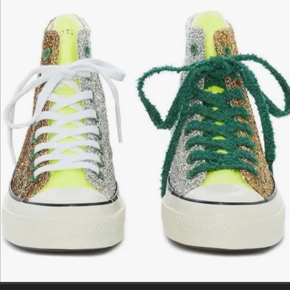 Converse X JW Anderson Chuck silver and gold glitter UNISEX MEN 7.5  WOMENS 9.5 - Picture 7 of 16